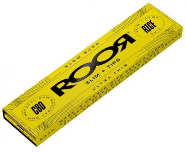 ROOR Zigarettenpapier "RICE SLIM", Ultra thin + Tips, 32 Blättchen pro Heftchen